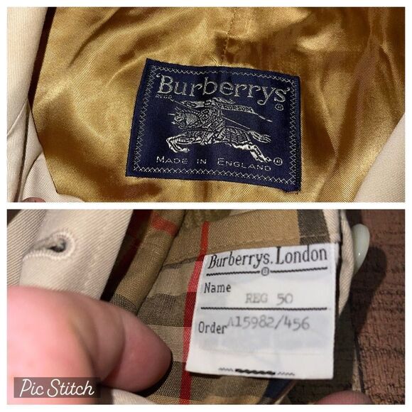 Vintage Burberrys London khaki trench coat size 50 regular - Picture 3 of 14